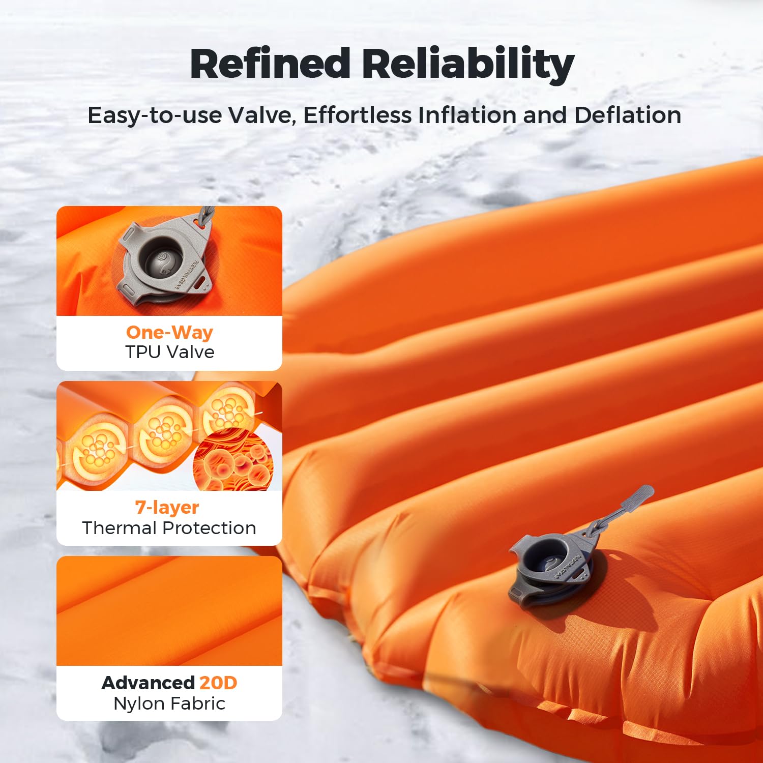 Amazon.co.jp: FLEXTAILGEAR インフレータブルスリーピングパッド 5R値